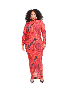 Zusi Dress (Fire Red)