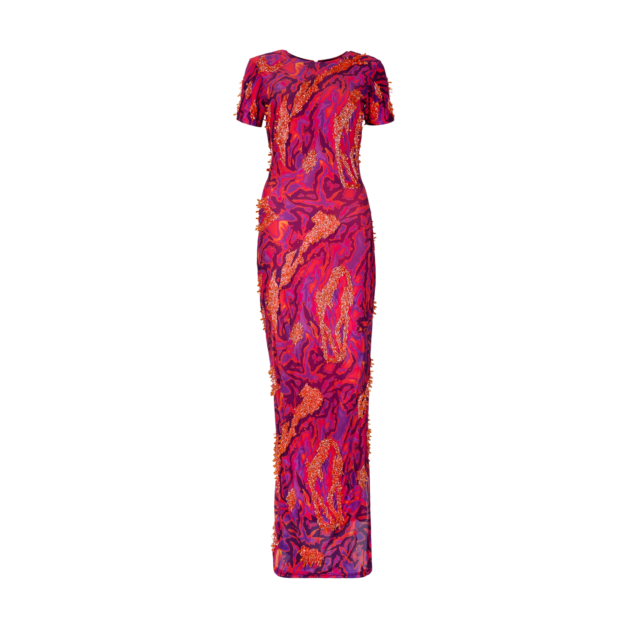 Zusi Dress (Magenta Peach)