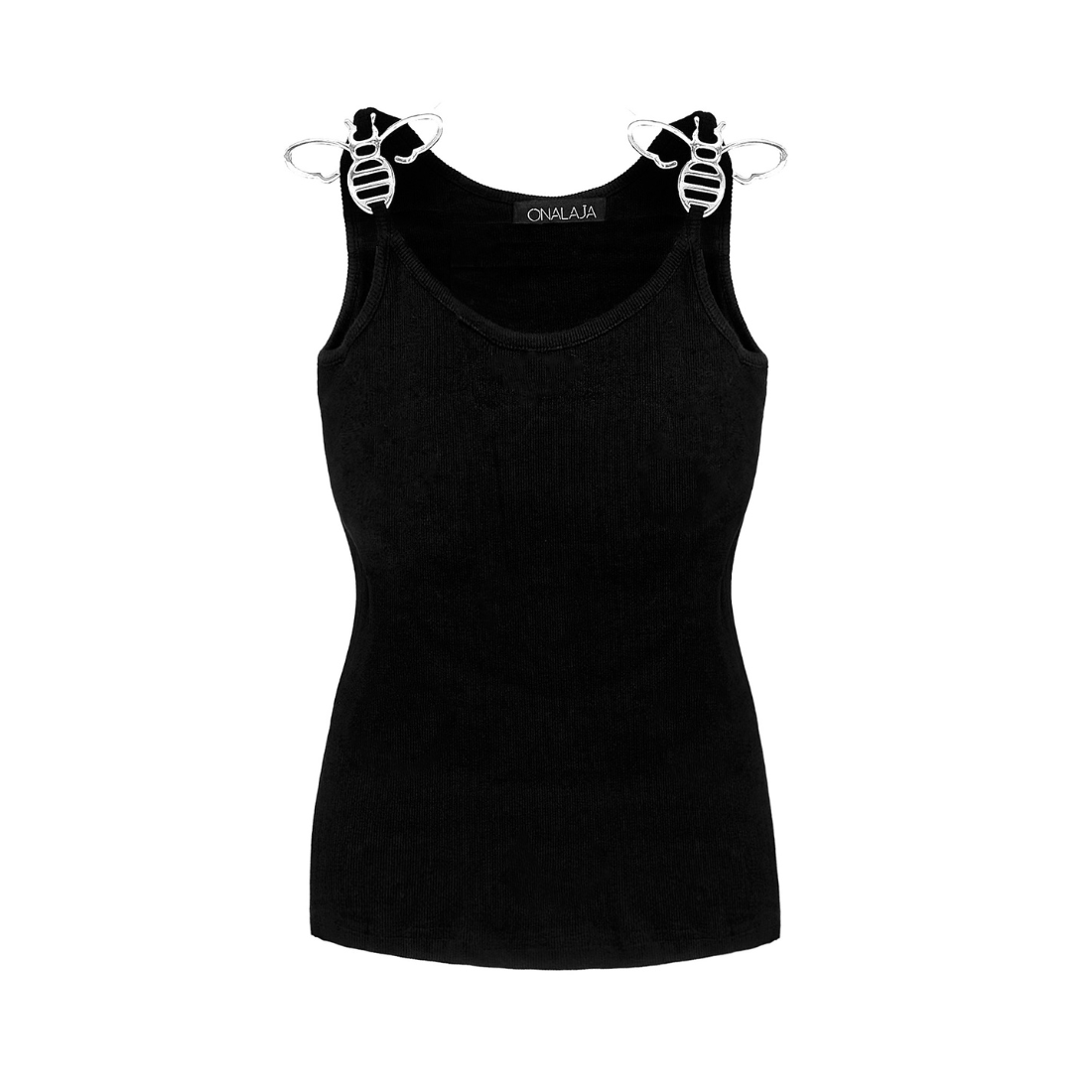 Onalaja Bee Plain Tank (Black/Silver)