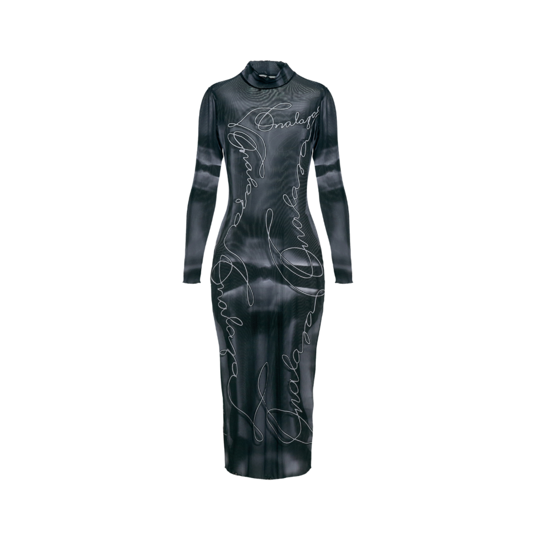 Onalaja Script Dress (Black)