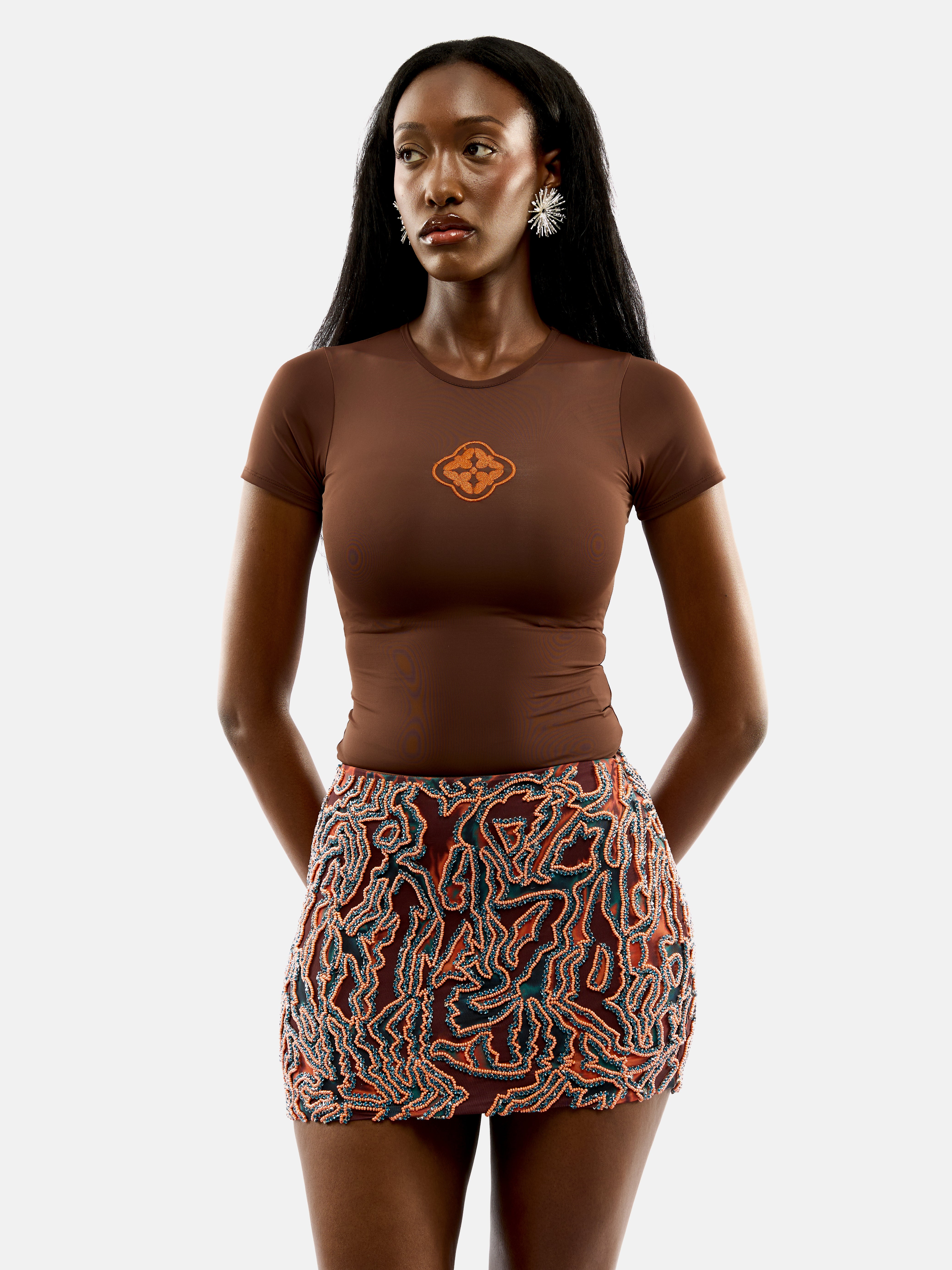 Zuwa Kara Skirt (Blue/Orange)