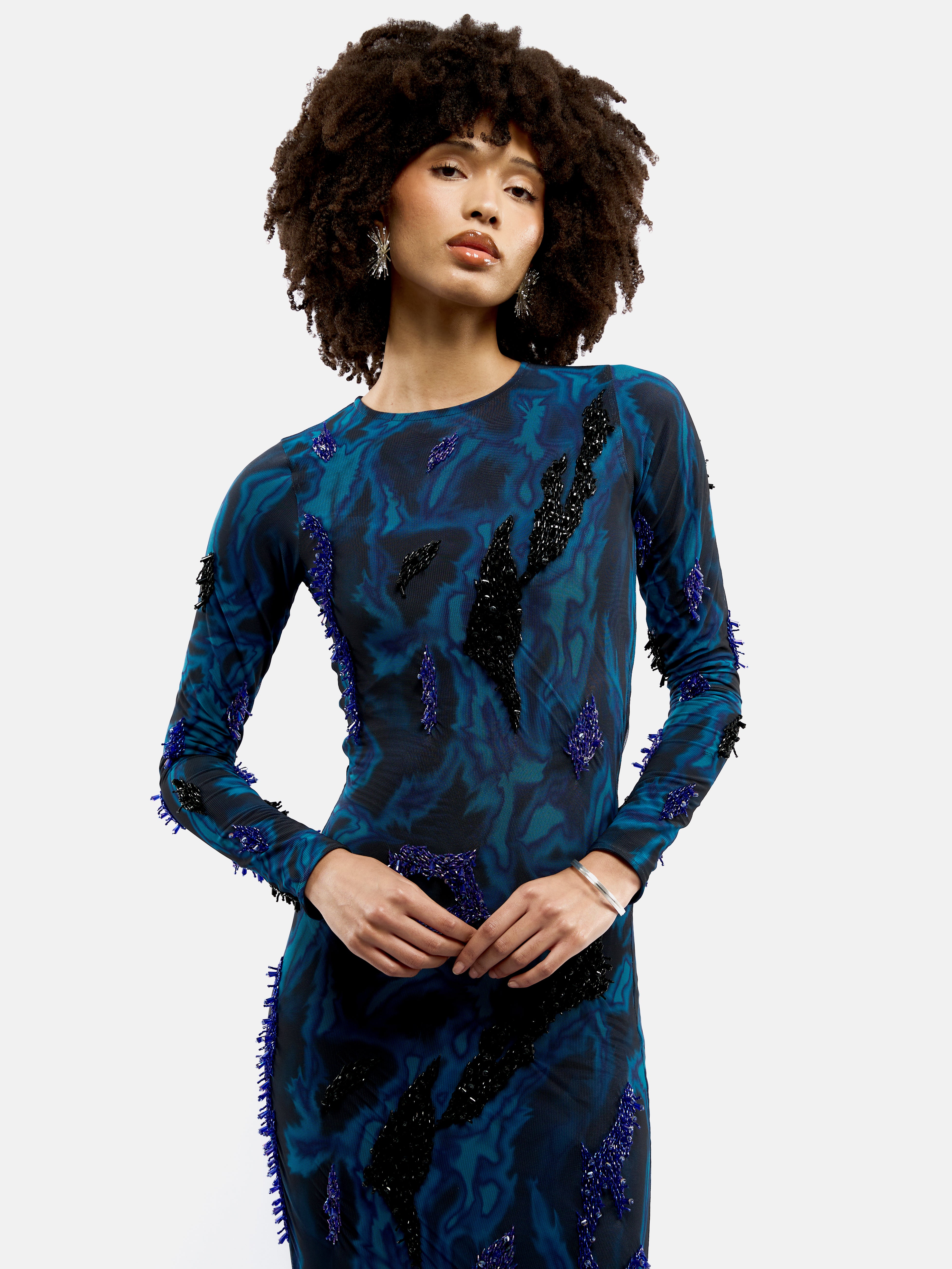 ZUSI DRESS (NAVY NOIR)