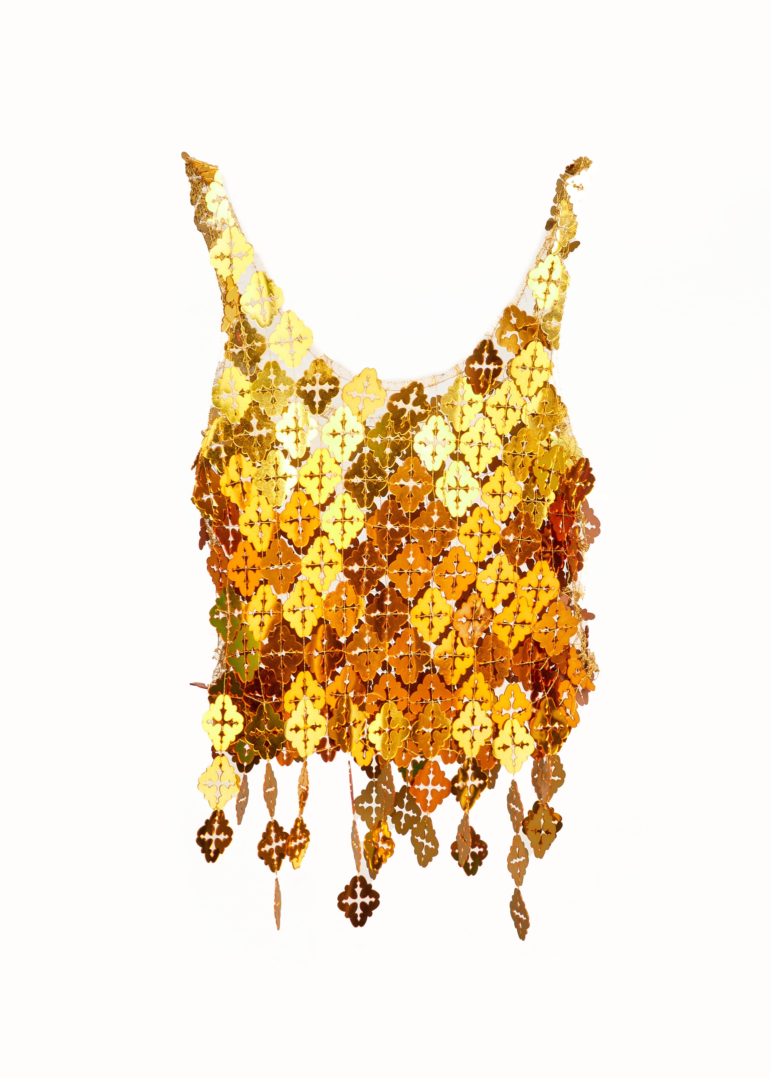 ONALAJA SEQUIN EMBLEM SLIP TOP