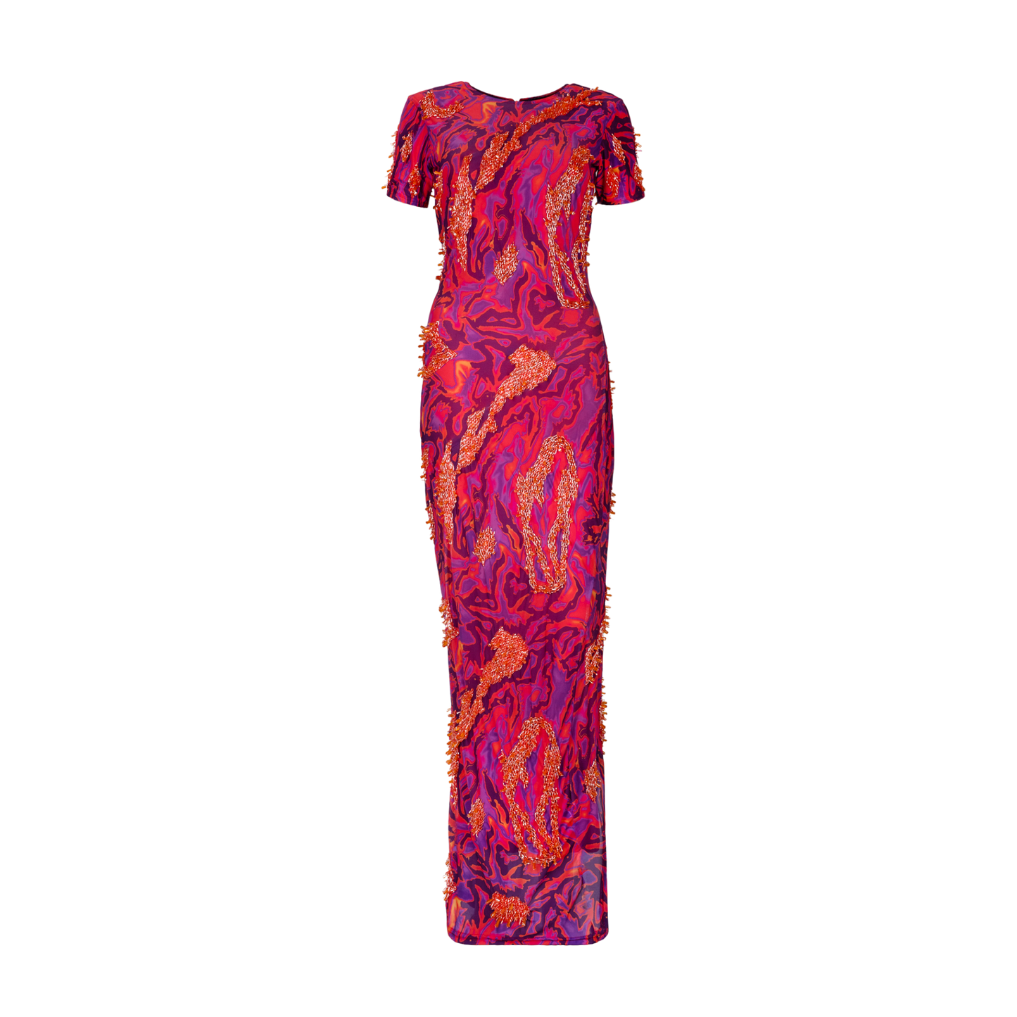 Zusi Dress (Magenta Peach)