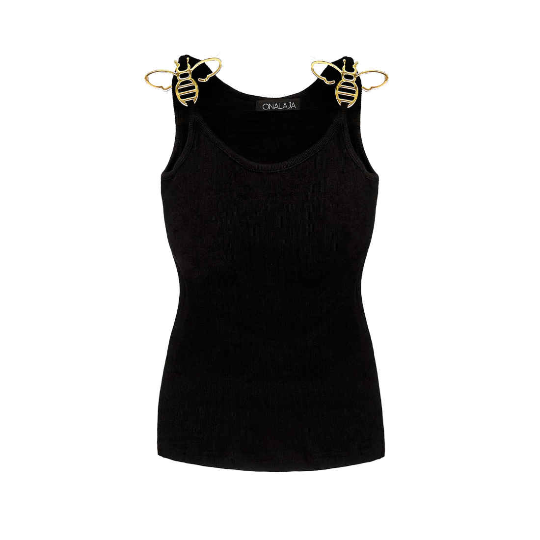 Onalaja Bee Plain Tank (Black/Gold)
