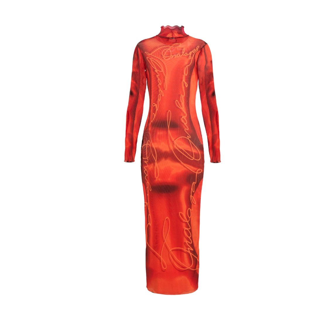 Onalaja Script Dress (Orange)