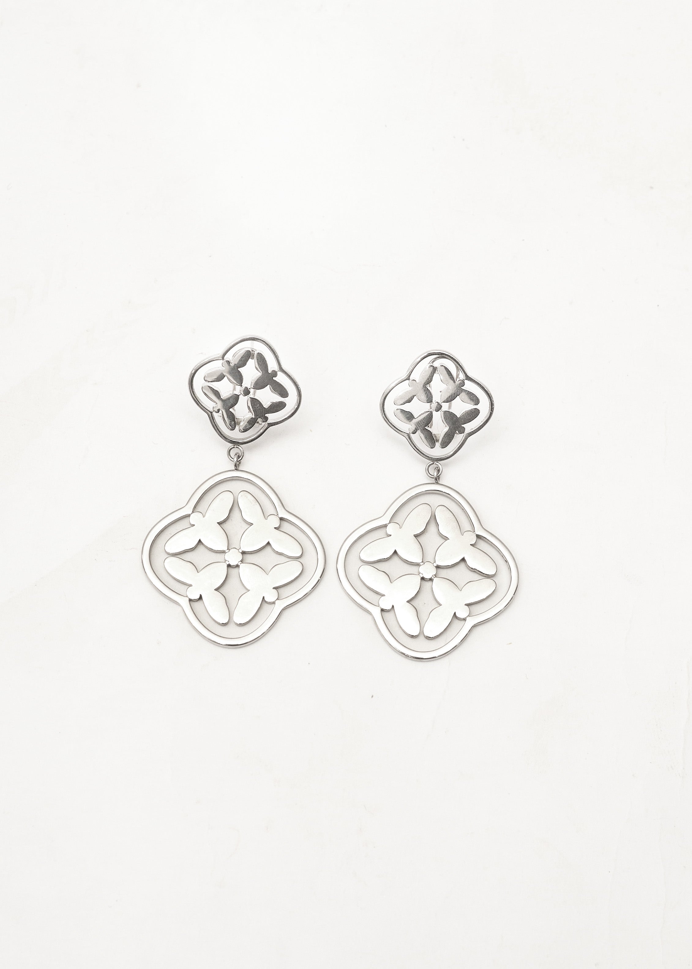 Onalaja Emblem Drop Earrings (Silver)