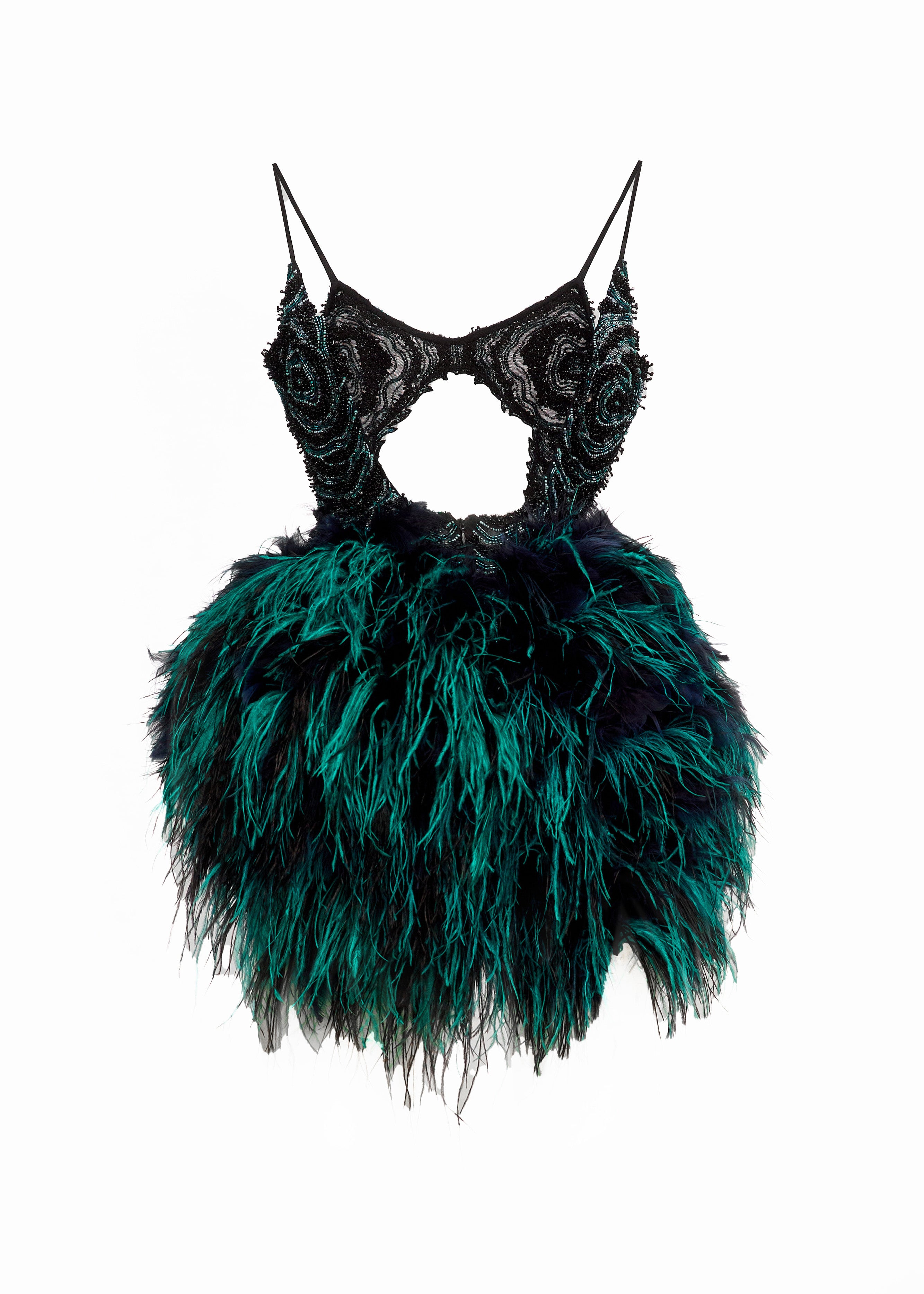 NIA FEATHER MINI DRESS