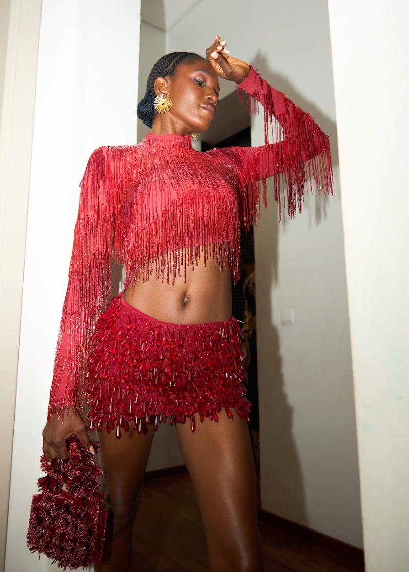 MAGGIE MINI SKIRT (RED)