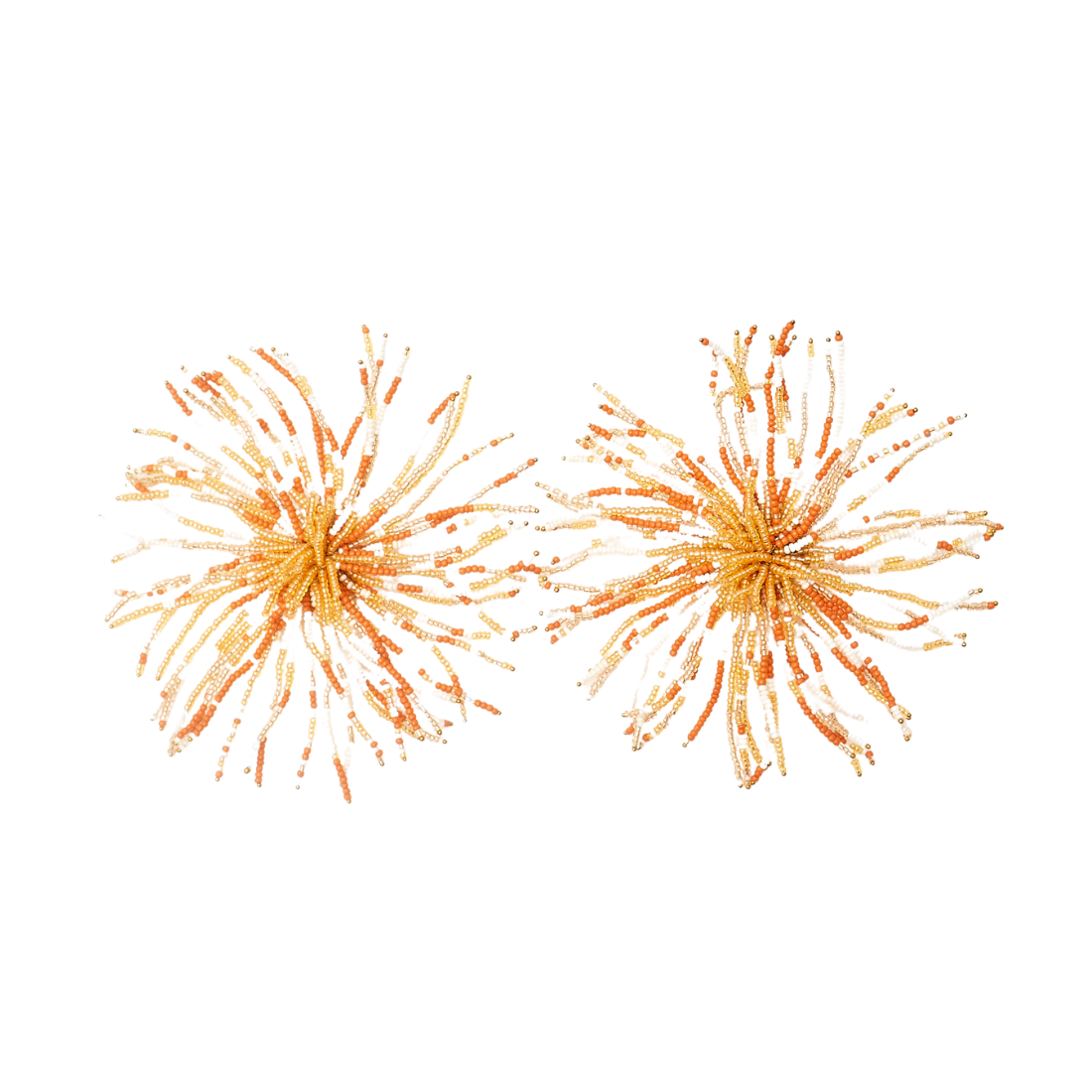 SOLARA EARRINGS (WHITE/CORAL)