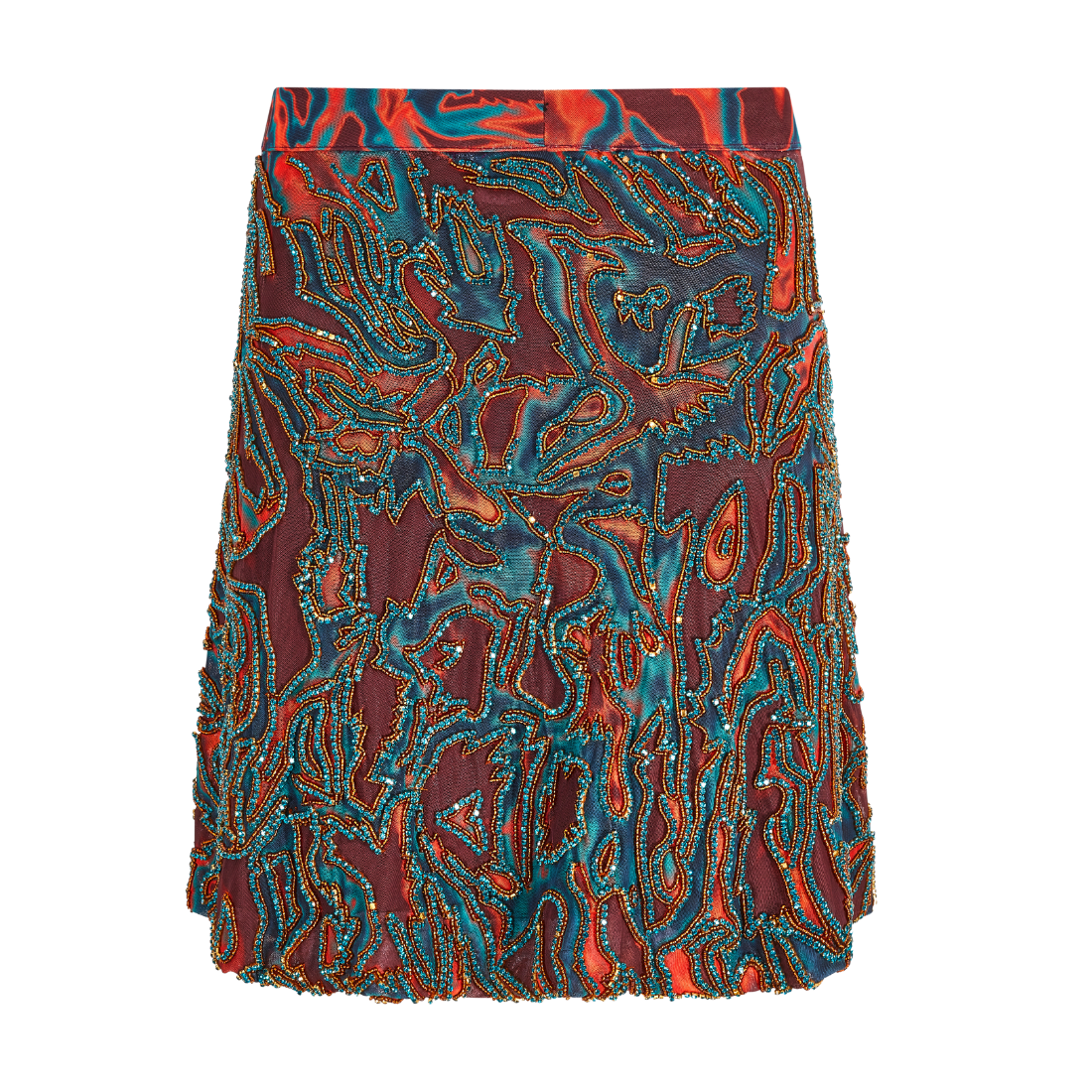 Zuwa Kara Skirt (Blue/Orange)