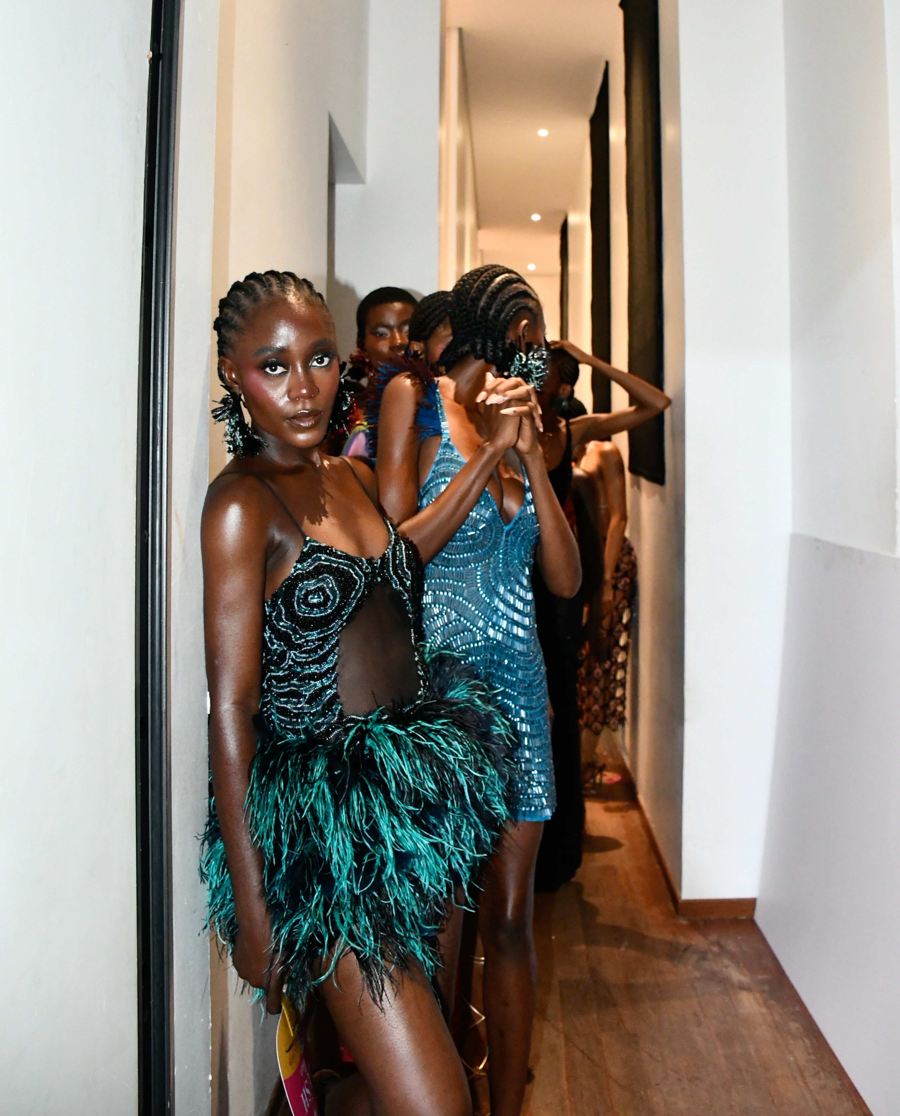 NIA FEATHER MINI DRESS