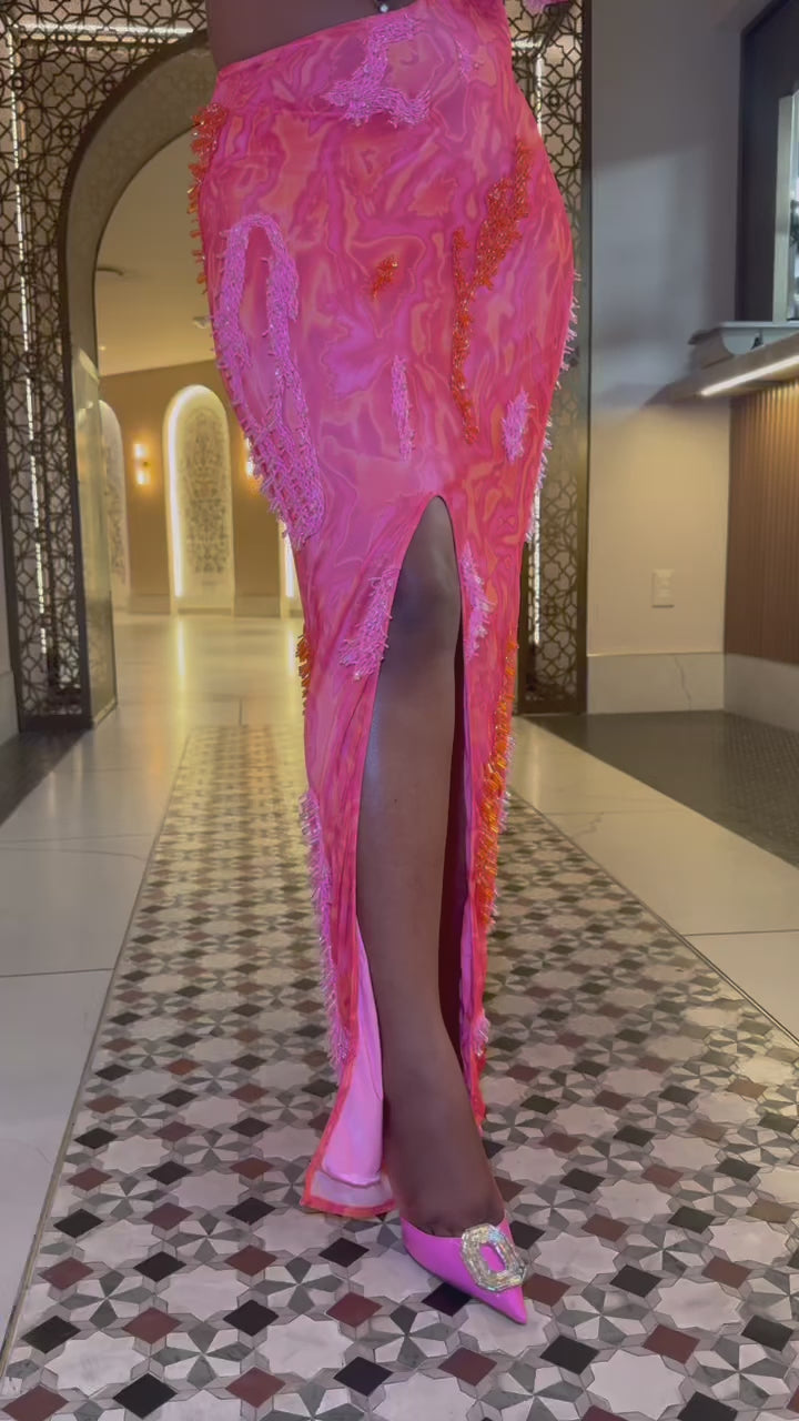 Zusi Dress Cut-Out Pink Custom